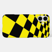 Coques Case-Mate iPhone Motif Carré noir et jaune (Verso (horizontal))