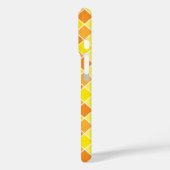 Coques Case-Mate iPhone Motif Carré rétro moderne Jaune Orange Checkers (Verso / Gauche)
