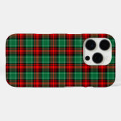 Coques Case-Mate iPhone Motif carreau de Noël rouge vert (Verso (horizontal))