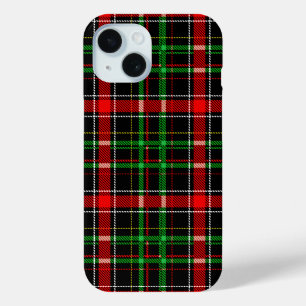 Coque Pour iPhone 15 Motif carreau flanelle Noël noir tartan