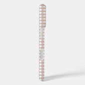 Coques Case-Mate iPhone Motif carreaux gingham rose et blanc (Verso / Droite)