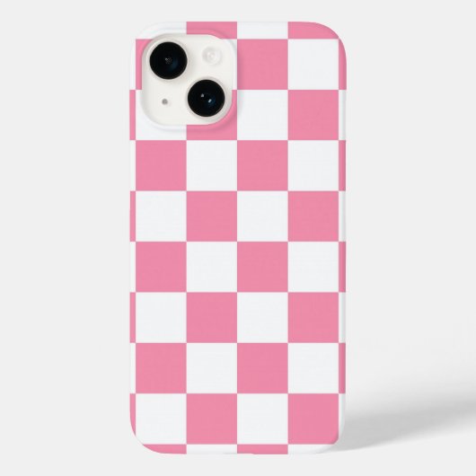 Coques Case-Mate iPhone Motif carreaux rose (Verso)