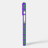 Coques Case-Mate iPhone Motif carreaux vert et violet (Verso / Gauche)