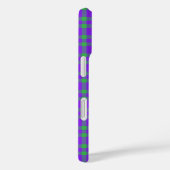 Coques Case-Mate iPhone Motif carreaux vert et violet (Verso / Droite)