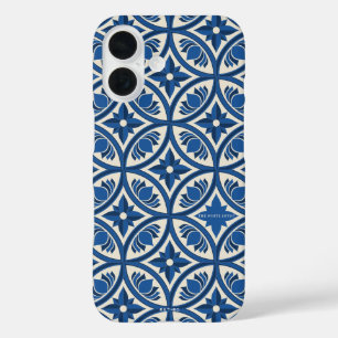 Coques iPhone 16 Motif Carrelage Lotus Méditerranéen - Le Lotus Bla