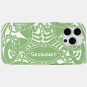 Coques Case-Mate iPhone Motif Cercle d'oiseaux celtique Personnalisé iPhon (Verso (horizontal))