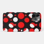 Coques Case-Mate iPhone Motif Cercles noirs et blancs rouges (Dos (Horizontal))