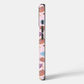 Coques Case-Mate iPhone Motif Chat de Cheshire Floral Monogramme Rose (Verso / Gauche)