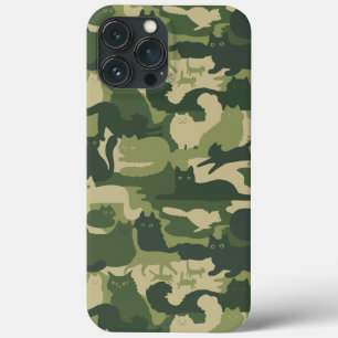 Case-Mate iPhone Case Motif Chats Camouflage Chats Verts Armée Camo