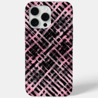 Motif Checker -06P.Pink Black BG