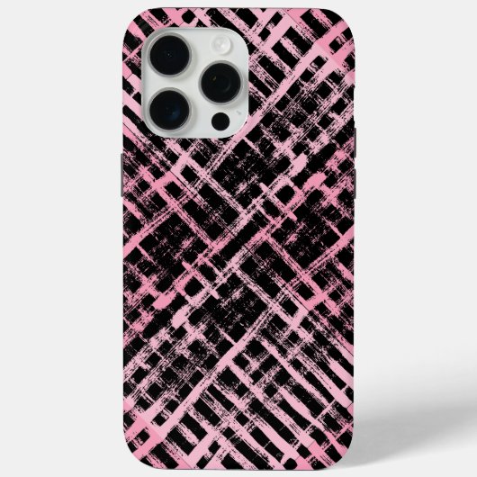 Coques Case-Mate iPhone Motif Checker -06P.Pink Black BG (Verso)