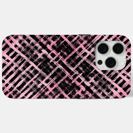 Coques Case-Mate iPhone Motif Checker -06P.Pink Black BG (Verso (horizontal))