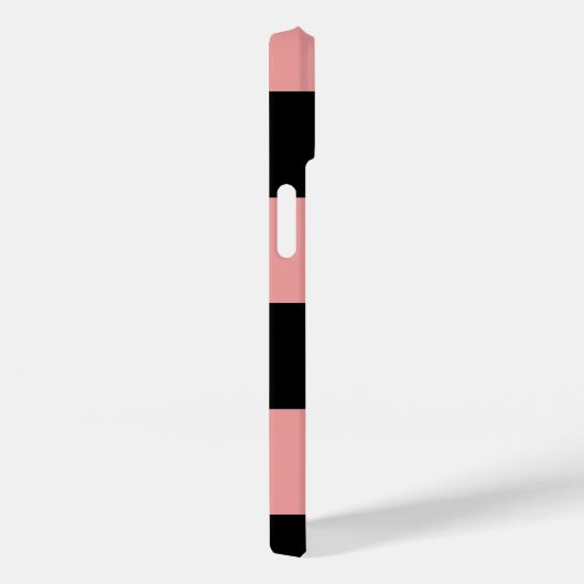 Coques Case-Mate iPhone Motif Checker Carrés rose et noir (Verso / Droite)