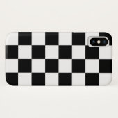 Coques Case-Mate iPhone Motif Checkered noir et blanc (Dos (Horizontal))