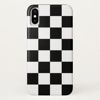 Case-Mate iPhone Case Motif Checkered noir et blanc