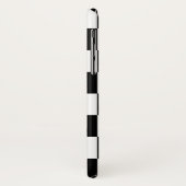 Coques Case-Mate iPhone Motif Checkered noir et blanc (Dos/Gauche)