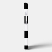 Coques Case-Mate iPhone Motif Checkered noir et blanc audacieux (Verso / Gauche)