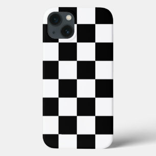 Coques Pour iPhone Motif Checkered noir et blanc audacieux