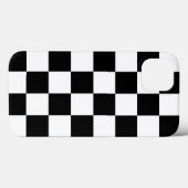 Coques Case-Mate iPhone Motif Checkered noir et blanc audacieux (Verso (horizontal))