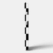 Coques Case-Mate iPhone Motif Checkered noir et blanc audacieux (Verso / Gauche)