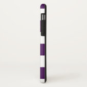 Coques Case-Mate iPhone Motif Checkered pourpre et blanc audacieux (Dos/Gauche)