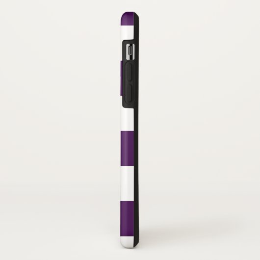 Coques Case-Mate iPhone Motif Checkered pourpre et blanc audacieux (Dos/Gauche)