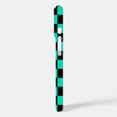 Coques Case-Mate iPhone Motif chèque À damiers noir vert (Verso / Gauche)