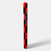 Coques Case-Mate iPhone Motif chèque À damiers rouge (Verso / Gauche)