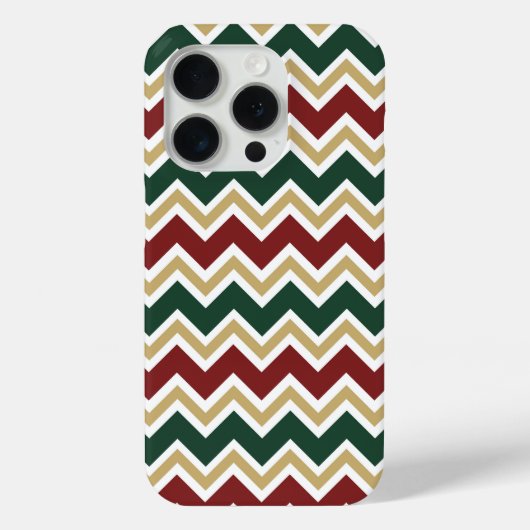 Coques Case-Mate iPhone Motif Chevron blanc rouge vert (Verso)