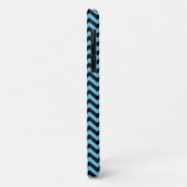 Coques Case-Mate iPhone Motif Chevron bleu et noir (Dos/Gauche)