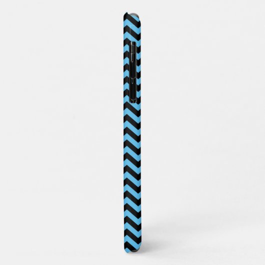 Coques Case-Mate iPhone Motif Chevron bleu et noir (Dos/Gauche)