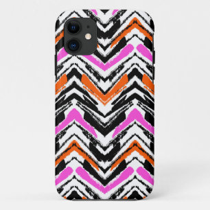 Case-Mate iPhone Case Motif Chevron De Main Noire, Orange Et Rose