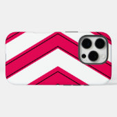 Coques Case-Mate iPhone Motif Chevron en rouge et blanc (Verso (horizontal))
