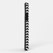 Coques Case-Mate iPhone Motif Chevron noir et blanc (Dos/Droite)