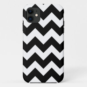 Coque iPhone 11 Motif Chevron noir et blanc Zigzap