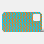 Coques Case-Mate iPhone Motif Chevron Orange Clair et Bleu Sarcelle (Verso (horizontal))