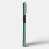 Coques Case-Mate iPhone Motif Chevron Orange Clair et Bleu Sarcelle (Verso / Droite)