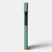 Coques Case-Mate iPhone Motif Chevron Orange Clair et Bleu Sarcelle (Verso / Gauche)