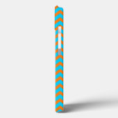 Coques Case-Mate iPhone Motif Chevron Orange Clair et Bleu Sarcelle (Verso / Gauche)