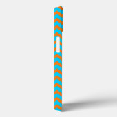 Coques Case-Mate iPhone Motif Chevron Orange Clair et Bleu Sarcelle (Verso / Droite)