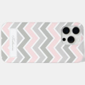 Coques Case-Mate iPhone Motif Chevron rose et gris Zigzag (Verso (horizontal))