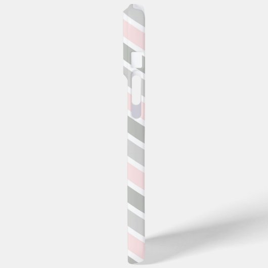 Coques Case-Mate iPhone Motif Chevron rose et gris Zigzag (Verso / Gauche)