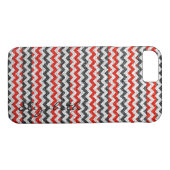 Coques Case-Mate iPhone Motif Chevron rouge cuir (Dos (Horizontal))