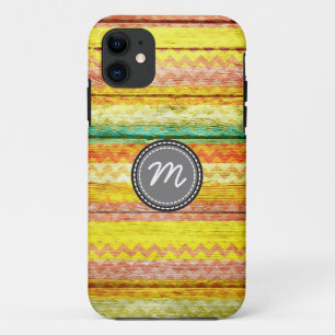Coque Case-Mate Pour iPhone Motif Chevron sur bois vintage