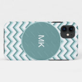 Coques Case-Mate iPhone Motif Chevron ZigZag dans Mint Green (Dos (Horizontal))