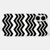 Coques Case-Mate iPhone Motif chevron zigzag noir et blanc (Verso (horizontal))