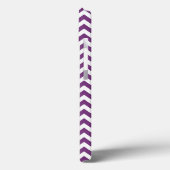 Coques Case-Mate iPhone Motif Chevron Zigzag violet et blanc (Verso / Gauche)