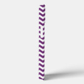 Coques Case-Mate iPhone Motif Chevron Zigzag violet et blanc (Verso / Droite)