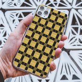 Coques Case-Mate iPhone Motif chic Gold et noir à damier