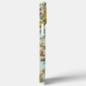 Coques Case-Mate iPhone Motif Chic Rose Rose Sur Pastel Blue (Verso / Droite)